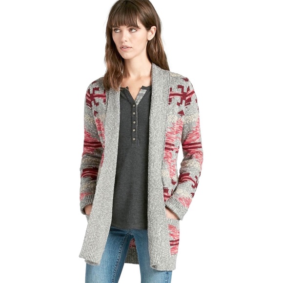 Lucky Brand Intarsia Southwest Cardigan 